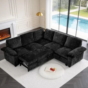 L Shaped Sleeper Sofa with Pull Out Bed