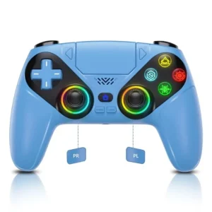 RGB Wireless Controller for PS5/PlayStation 5 PC, tooth Controller with Turbo, Macro, Dynamic Vibration, 6-Axis Motion Control,