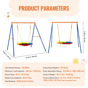 Swing Set with 1 Saucer Swing
