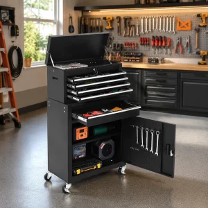 Tool Cabinet with Lockable Detachable Tool Box