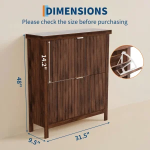 Shoe Cabinet with 2 Flip Drawers