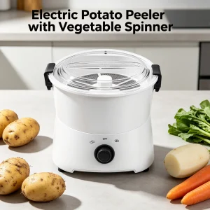 Electric Potato Peeler with Vegetable Spinner